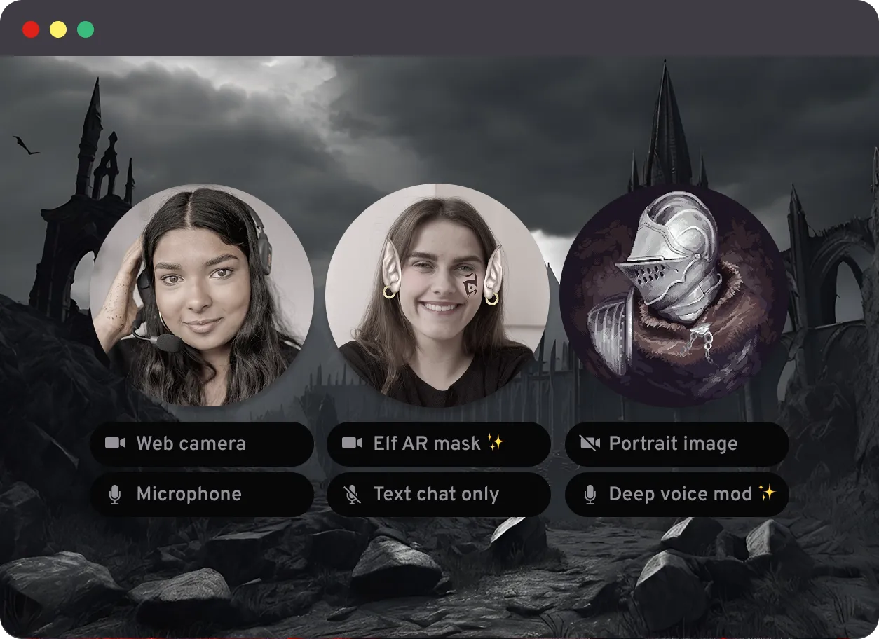 Illustration of roleplaying mode in browser