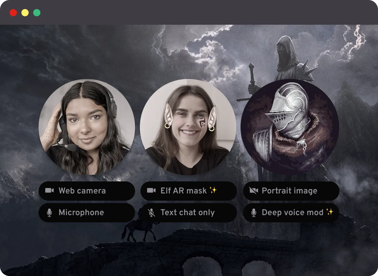 Illustration of roleplaying mode in browser